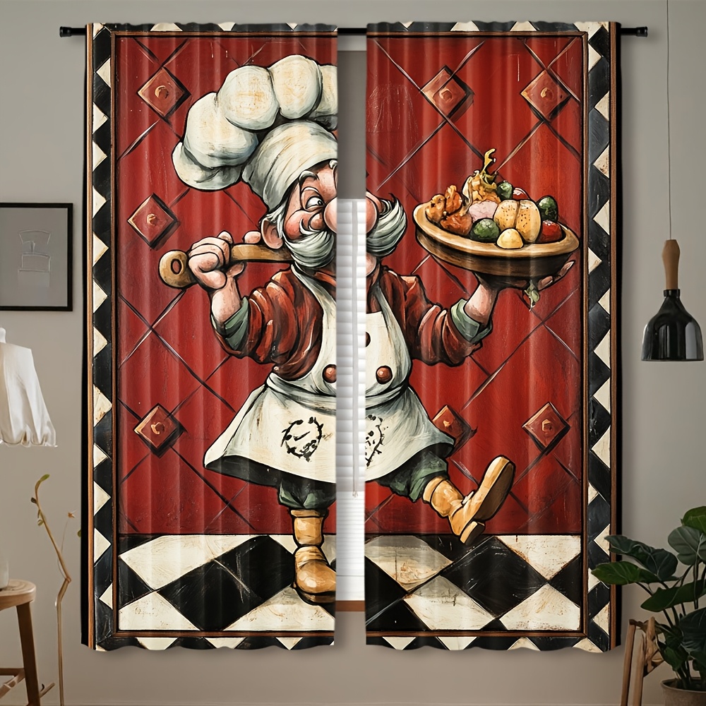 Home Cooking In French - Cortinas de Cocina con Diseño de