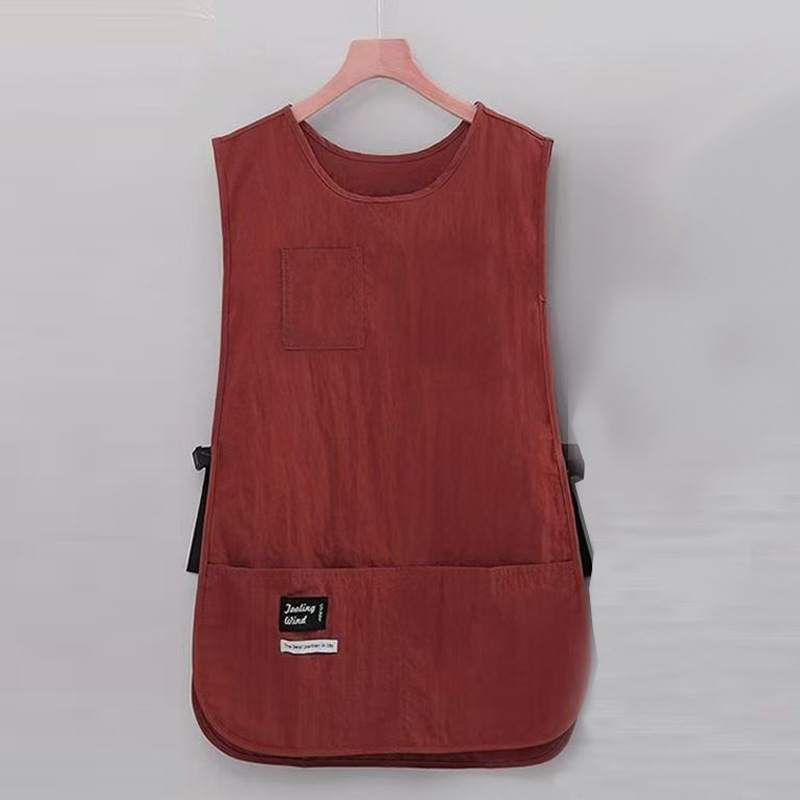 Home Cooking Cafe - Delantal impermeable, chaleco largo, ropa de
