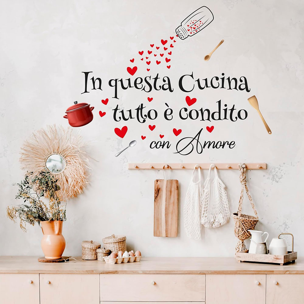 Pegatina de pared con cita de  - Home Cooking In French reseña y precio