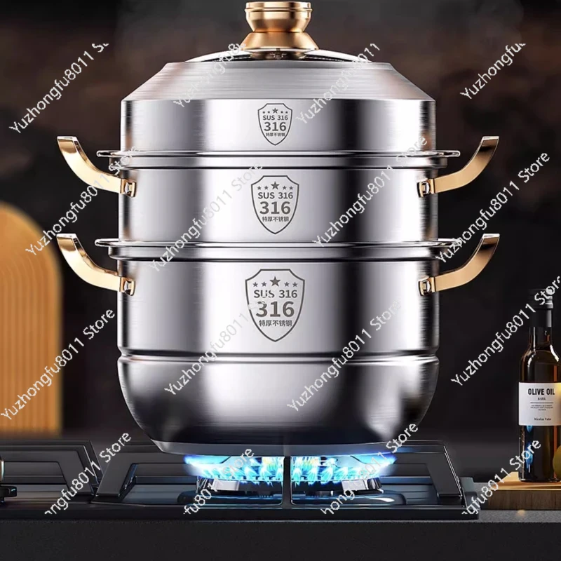 Olla de vapor de acero inoxida - Home Cooking Appliances reseña y precio