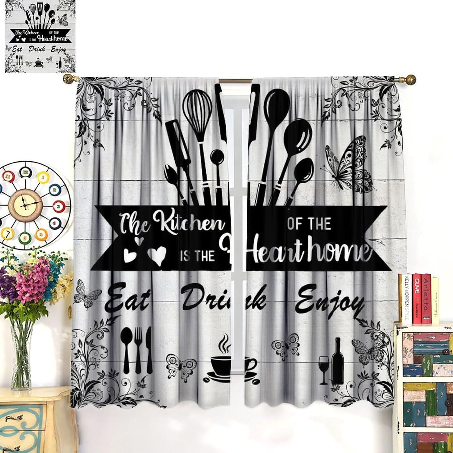 Cortinas Rústicas Estilo Granj - Home Cooking In French reseña y precio